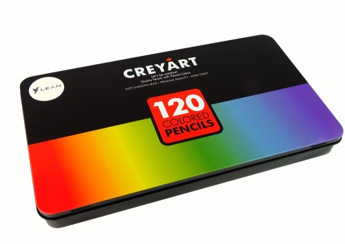 120 darabos művészeti ceruza fém tartály készlet