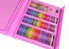 Művészi készlet rózsaszín bőrönd 208 elemből