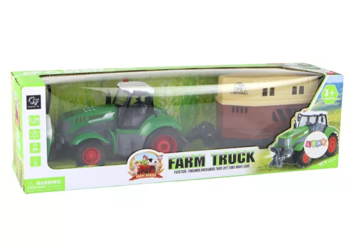 RC traktor távirányítós traktor mezőgazdasági gép pótkocsi távirányító 1:24