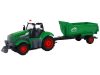 R/C traktor pótkocsival 1:24 Zölden világít