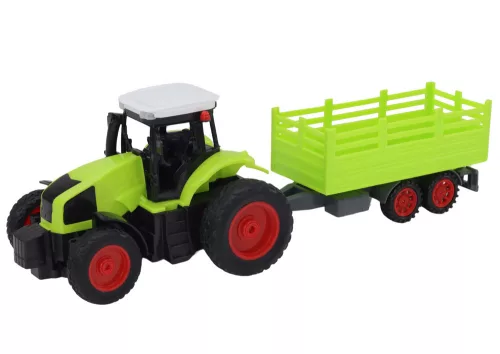 Távirányítós RC traktor pótkocsival 1:16 zöld