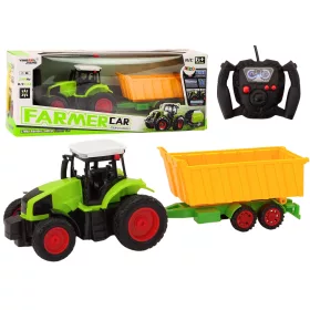   Távirányítós traktor pótkocsival RC 1:16 Green Remote Control