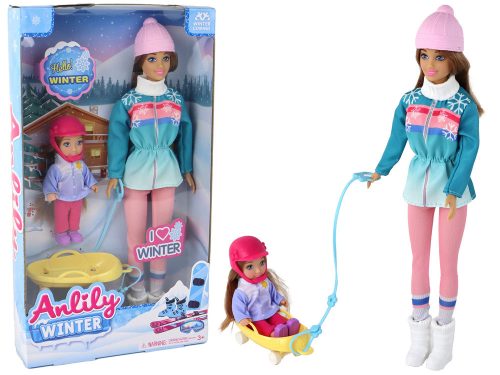 Anlily Dolls Anya lánya Szánkó szett