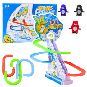   Vicces Penguin Race Racer Ice Slide Track gyerekeknek Toy Lights Hangok