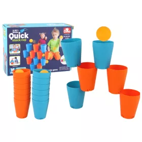   Szenzoros Játék Bögrék 3 az 1-ben Kreatív 16 Darabos Puzzle
