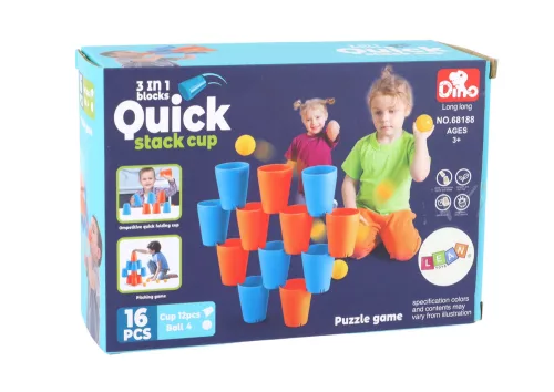 Szenzoros Játék Bögrék 3 az 1-ben Kreatív 16 Darabos Puzzle