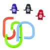 Vicces Penguin Race Racer Ice Slide Track gyerekeknek Toy Lights Hangok