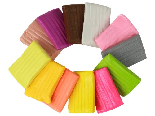 Modellező agyag 12 színű pasztell élénk színek keveréke