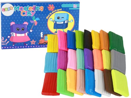 Kreatív műanyag agyag készlet, 24 szín keverék