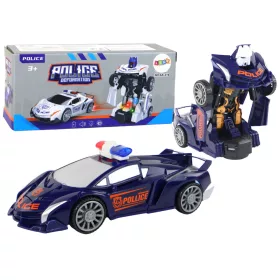 Robot Autó Rendőrség Navy Blue 2in1 Transformation