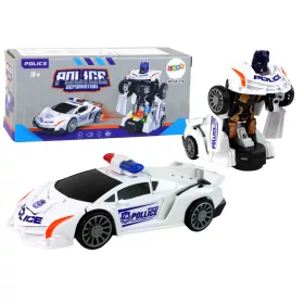 Robotautó Rendőrség Fehér 2 az 1-ben Átalakulás