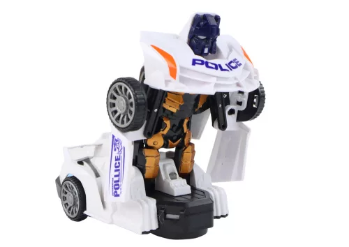Robotautó Rendőrség Fehér 2 az 1-ben Átalakulás