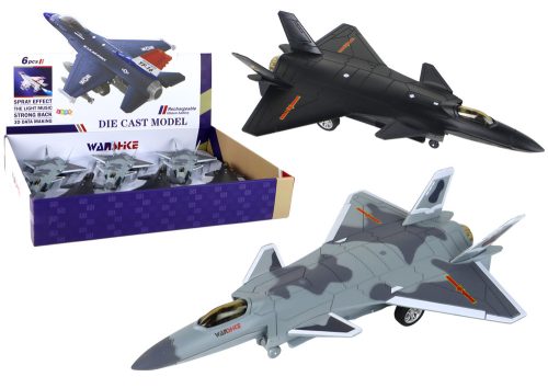 Súrlódó hajtású repülőgép modellje, fekete vagy szürke