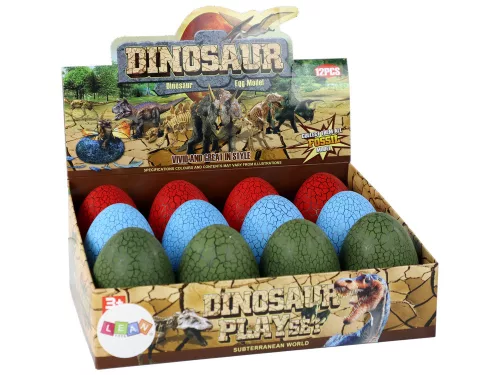 Dinoszaurusz figura tojás 3 szín 9cm