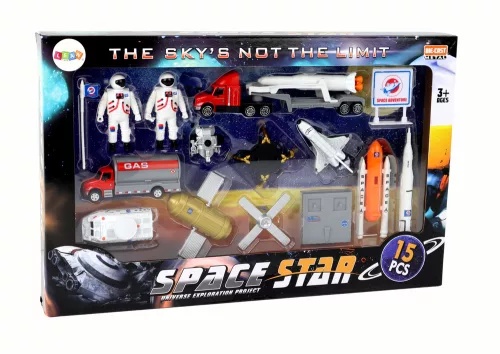 Figurakészlet Space Truck Rocket 15 El.