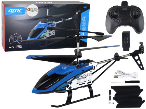 Alumínium RC Helikopter 2.4G kék, 15 perces repülés