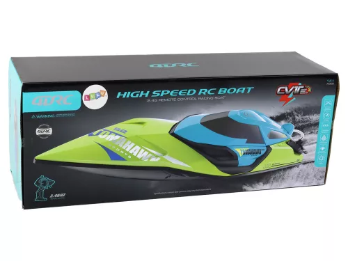 Motorcsónak Távirányítós 2.4G Világítás 30 km/h Kék
