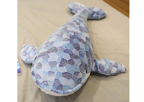 Plüss Whale Mascot szürke 90 cm