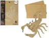Fából készült 3D Scorpion puzzle oktatási összeállítás 35 darabból