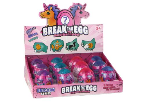 Magic Cracking Unikornis tojás héjban 4 színben 6 cm