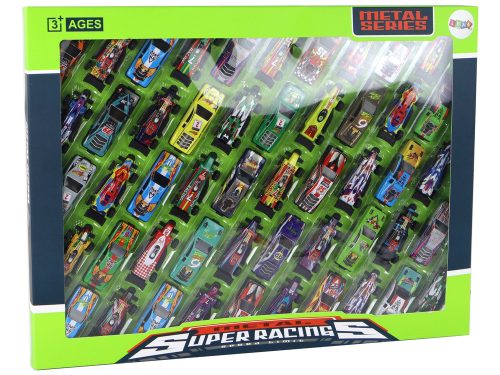 50 darabos rugókészlet, színes játékautók