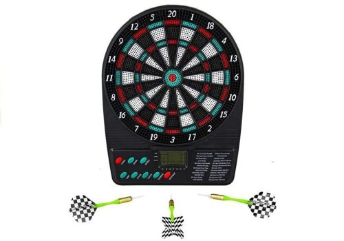 Elektronikus darts tábla, LED-es eredménykijelző, darts tábla, 18 játék, 3 darts, 12 póthegy
