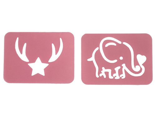 Beauty Set körömlakk laza csillogó stencil