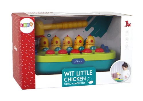 Arcade játék Whac-a-Mole Chickens Hammer Lights Hangok Elemről működik