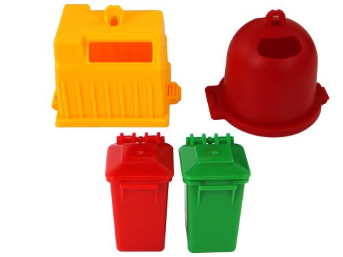 Szemétszállító daruval és súrlódóhajtással, zöld, 1:16