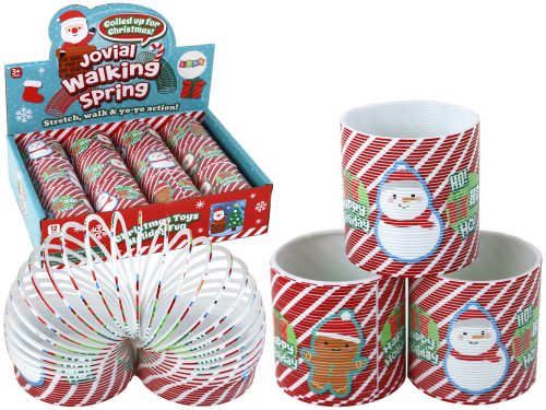 Ikonikus tavaszi fehér és piros karácsonyi témájú relaxációs 6 cm