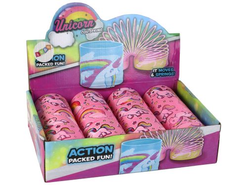 Ikonikus világos rózsaszín unikornis relaxációs rugó 6 cm