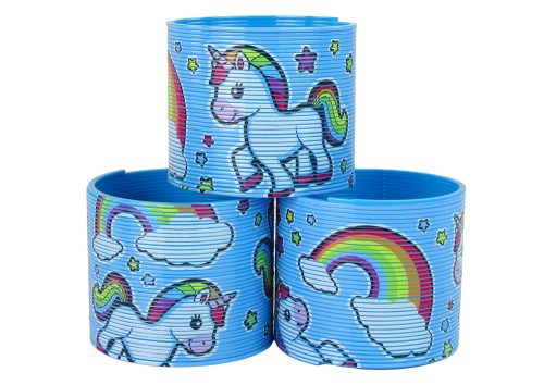 Ikonikus kék unikornis relaxációs rugó 6 cm