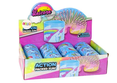 Ikonikus kék unikornis relaxációs rugó 6 cm