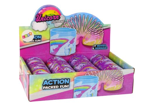 Ikonikus lila unikornis relaxációs rugó 6 cm