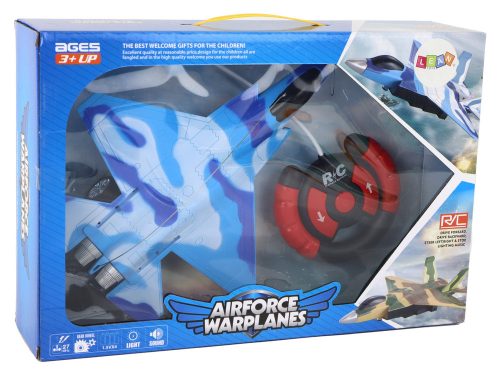 Távirányított vadászgép hang- és fényeffektusokkal