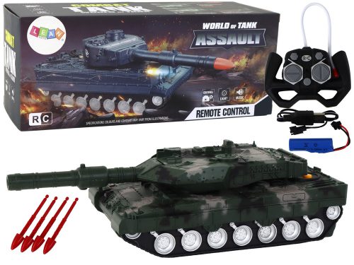 Távirányított RC tank 27 MHz zöld