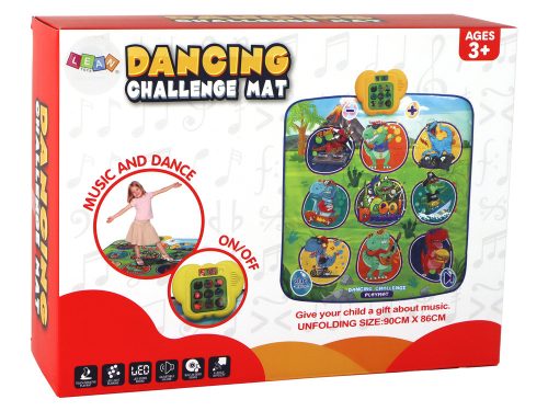 Dinoszaurusz motívumú táncszőnyeg 90cm x 86cm