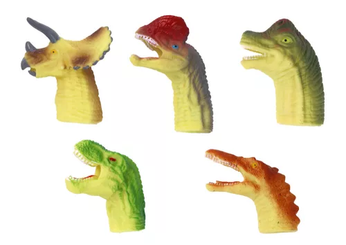 Dinoszauruszok gumi érzékelő ujjbábok