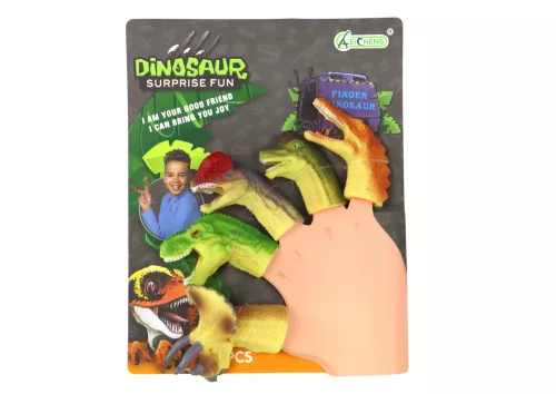 Dinoszauruszok gumi érzékelő ujjbábok