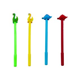   Dinoszaurusz toll fekete kupak utántöltő keverék piros zöld 0,5 mm