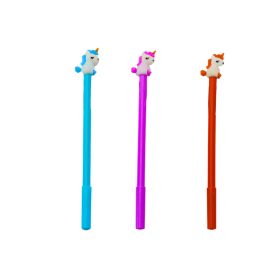   Unicorn golyóstoll fekete kupak utántöltő keverék lila narancssárga 0,5 mm