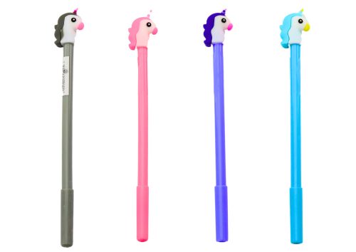 Unicorn golyóstoll fekete kupak utántöltő mix szürke lila 0,5 mm