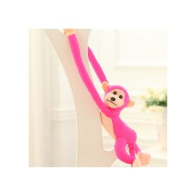 Plüss majom kabalája hanggal, sötét rózsaszín 80 cm