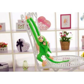 Plüss majom baba kabalával zöld 70 cm