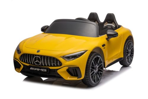 Mercedes AMG SL63 akkumulátoros autó, sárgára festve