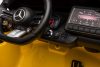 Mercedes AMG SL63 akkumulátoros autó, sárga fényezéssel