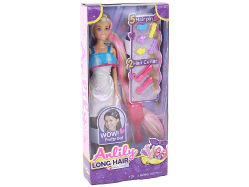 Anlily Dolls hosszú szőke haj frizurák formázás