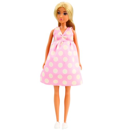 Gyermek baba Anlily Princess hosszú, sötét hajú sárga ruha