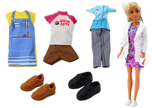 Anlily 4 az 1-ben baba Doktor Fodrász Szakács Állatok Ruha Kiegészítők