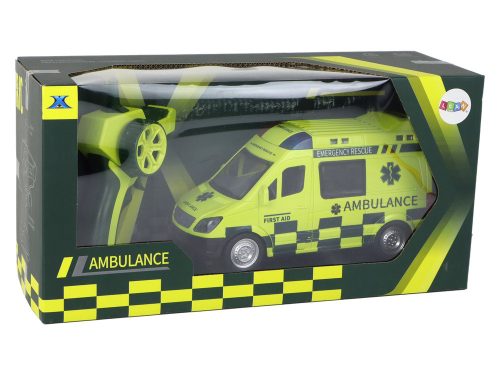 Távirányítású sárga mentőautó lámpákkal